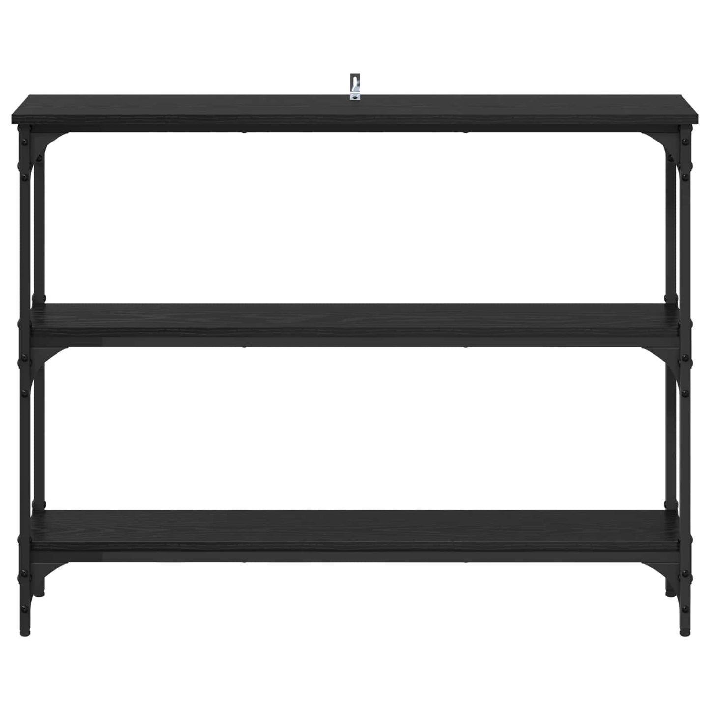 Tavolo consolle con lo scaffale Rovere nero 100 x 22,5 x 75 cm | homemem39