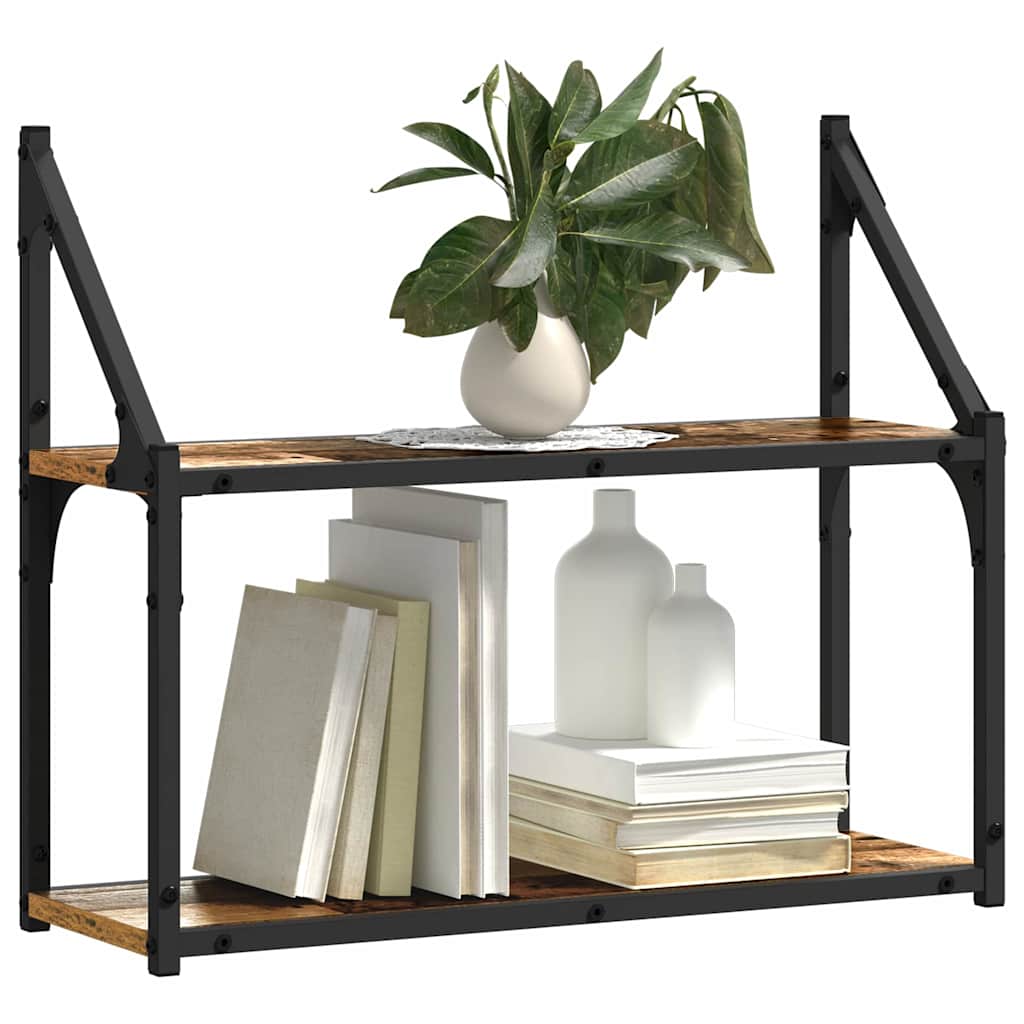 Scaffale da parete Legno vecchio 60 x 21 x 51 cm | homemem39