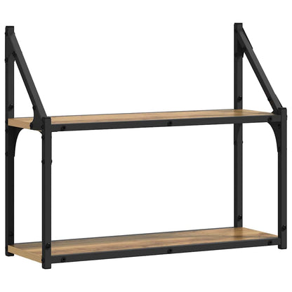 Scaffale da parete A parete rovere artigianale 60 x 21 x 51 cm | homemem39