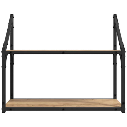 Scaffale da parete A parete rovere artigianale 60 x 21 x 51 cm | homemem39