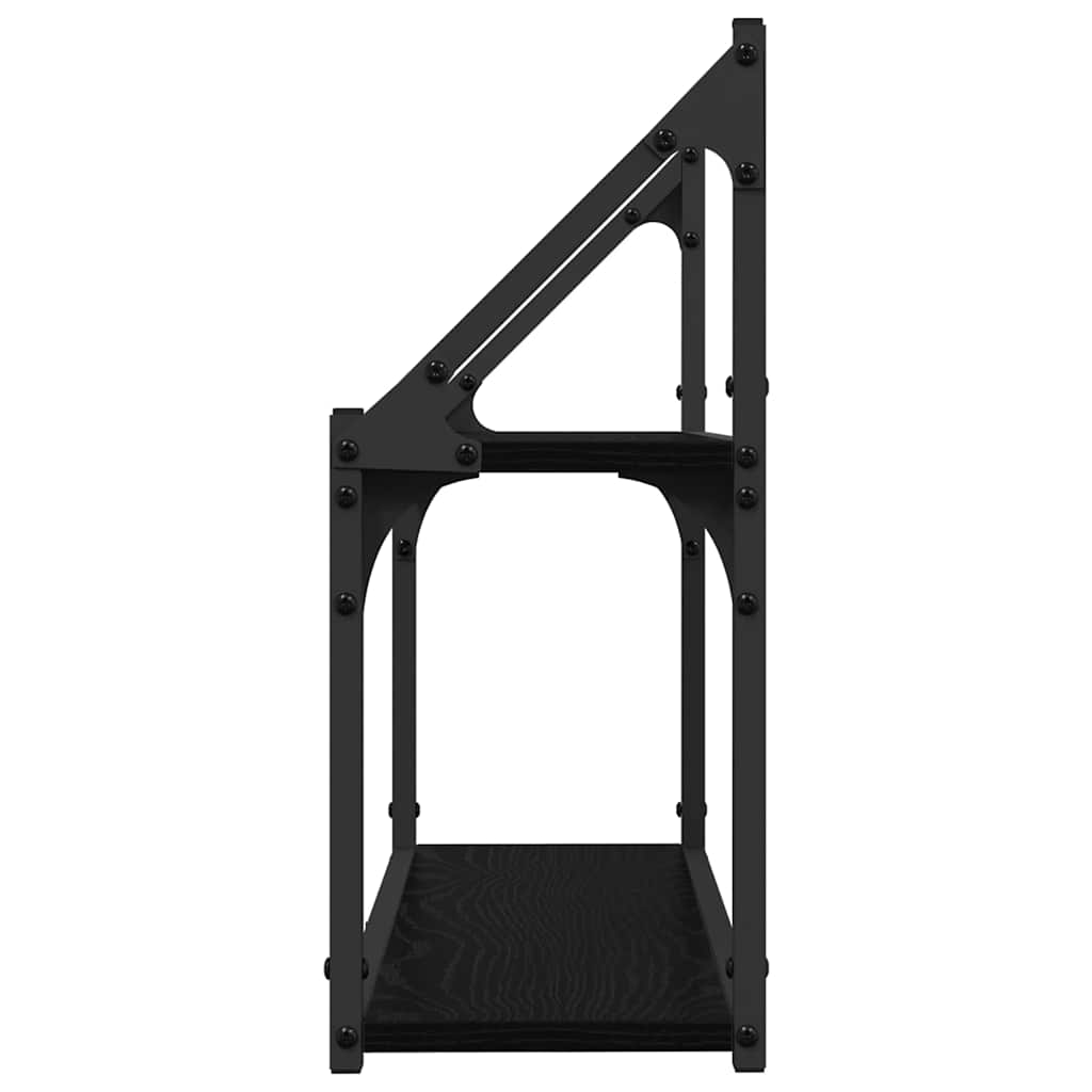 Scaffale da parete con lo scaffale Rovere nero 60 x 21 x 51 cm | homemem39
