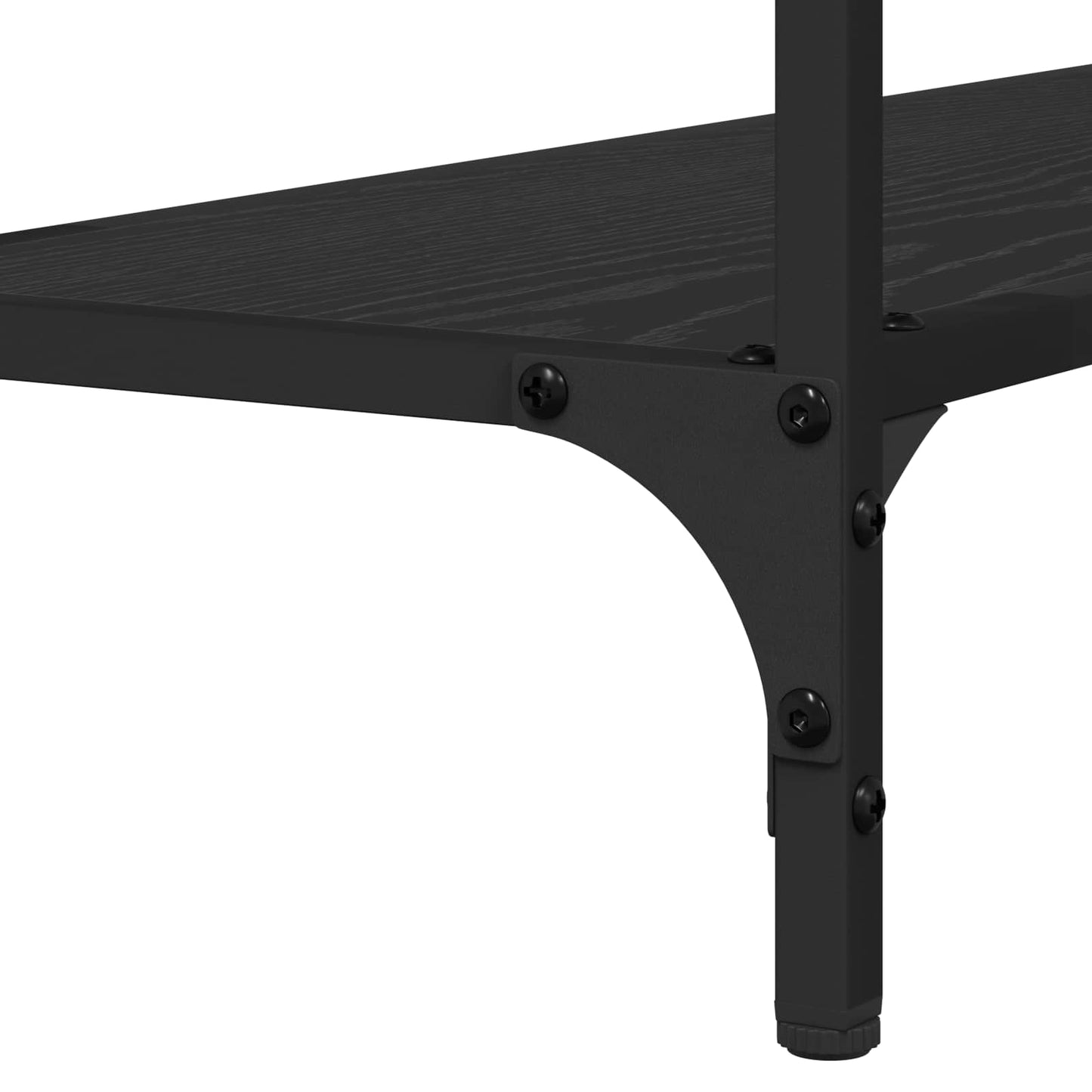 Tavolo consolle con lo scaffale Rovere nero 101 x 30.5 x 75 cm | homemem39