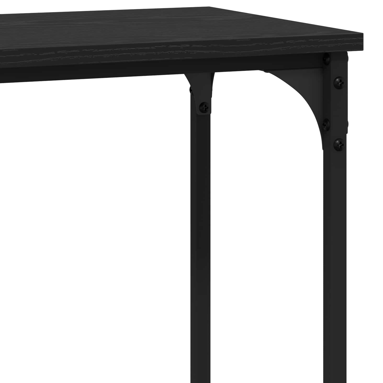 Tavolo consolle con lo scaffale Rovere nero 101 x 30.5 x 75 cm | homemem39