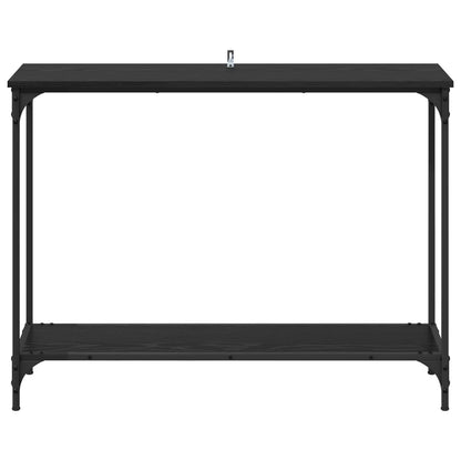 Tavolo consolle con lo scaffale Rovere nero 101 x 30.5 x 75 cm | homemem39