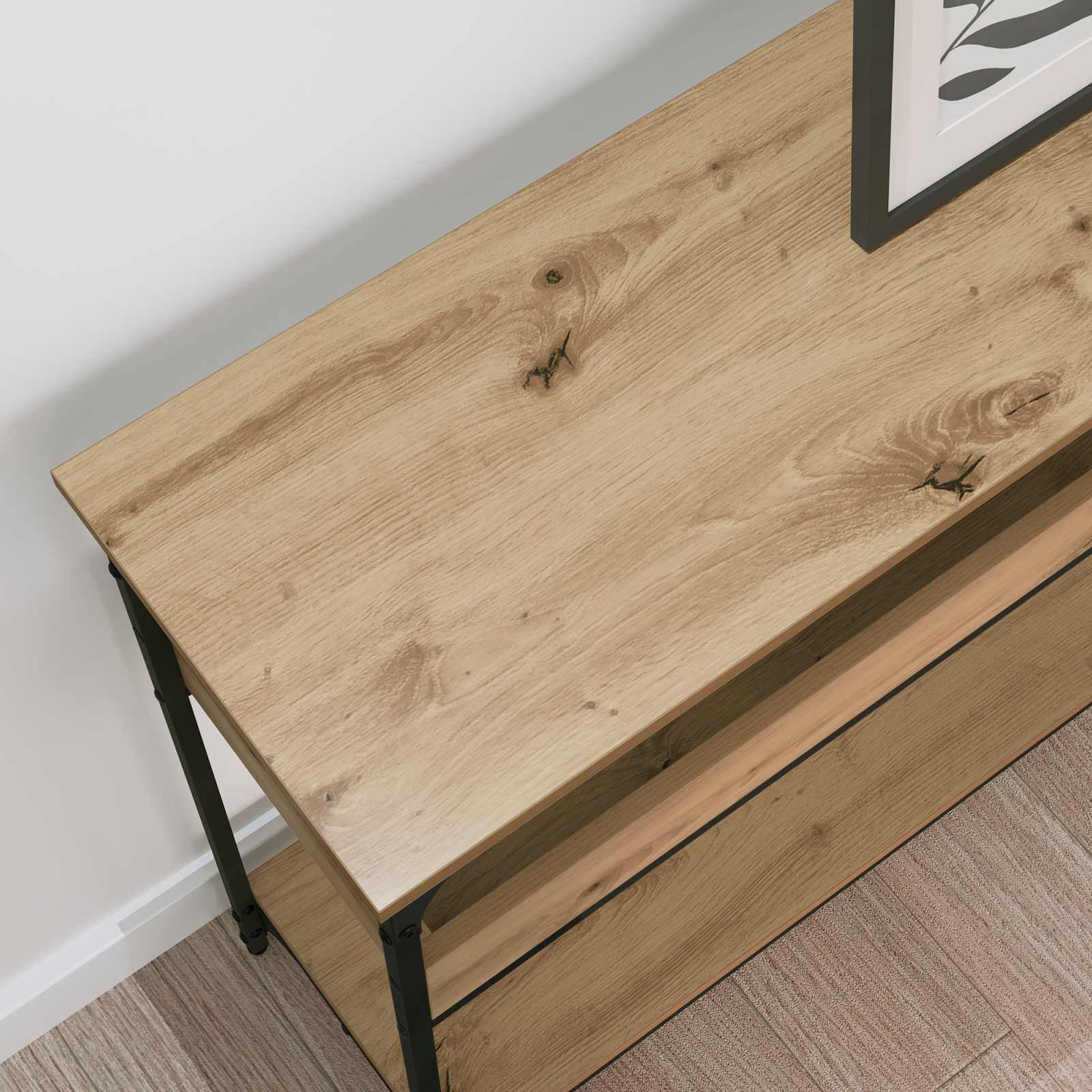 Tavolo consolle rovere artigianale 100 x 29 x 75 cm | homemem39