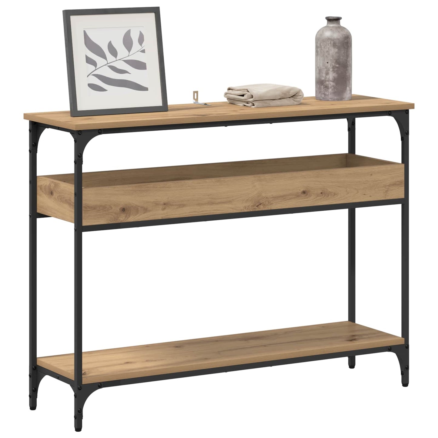 Tavolo consolle rovere artigianale 100 x 29 x 75 cm | homemem39