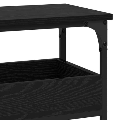 Tavolo consolle Rovere nero 100 x 29 x 75 cm Legno multistrato | homemem39
