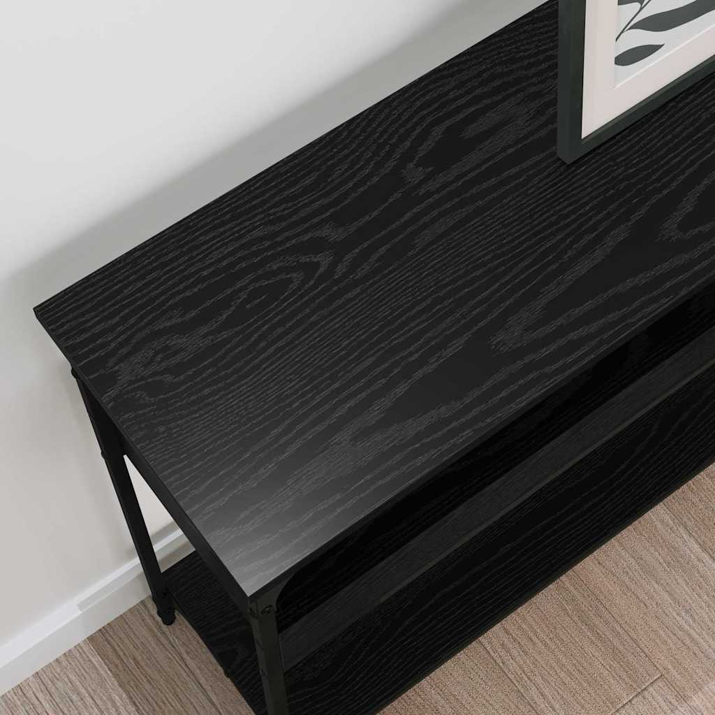 Tavolo consolle Rovere nero 100 x 29 x 75 cm Legno multistrato