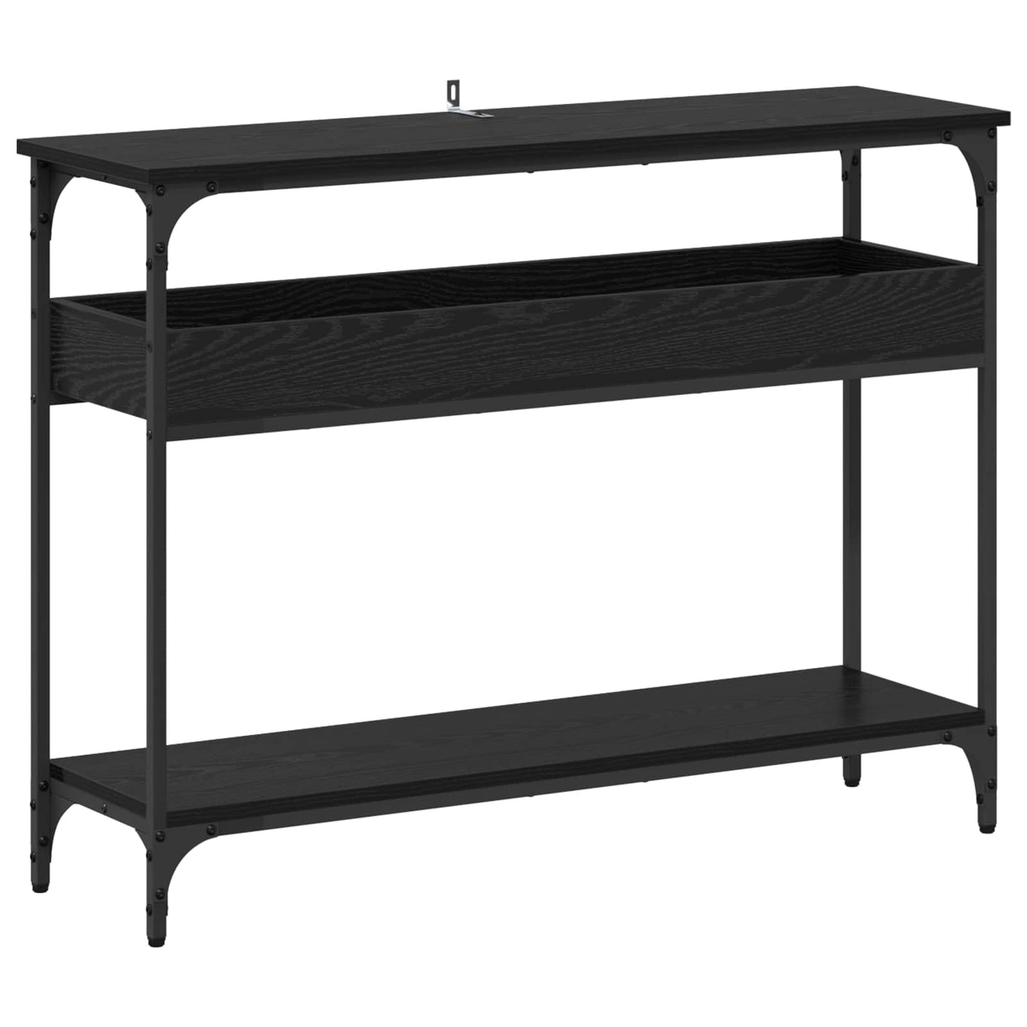 Tavolo consolle Rovere nero 100 x 29 x 75 cm Legno multistrato | homemem39