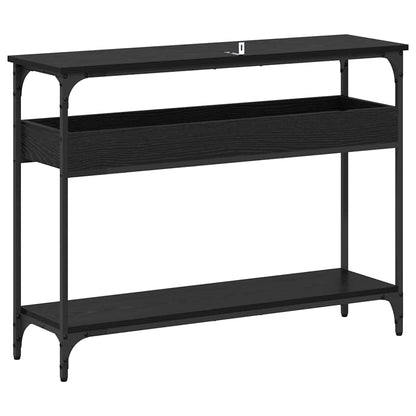 Tavolo consolle Rovere nero 100 x 29 x 75 cm Legno multistrato