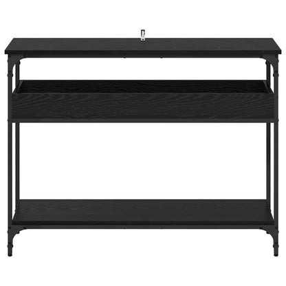 Tavolo consolle Rovere nero 100 x 29 x 75 cm Legno multistrato