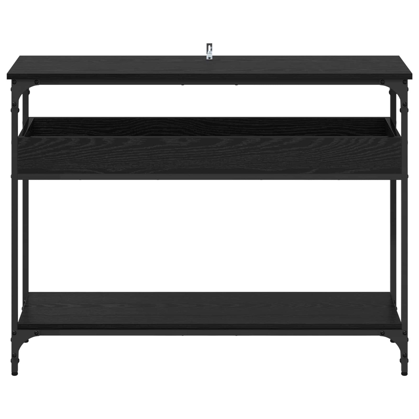 Tavolo consolle Rovere nero 100 x 29 x 75 cm Legno multistrato | homemem39