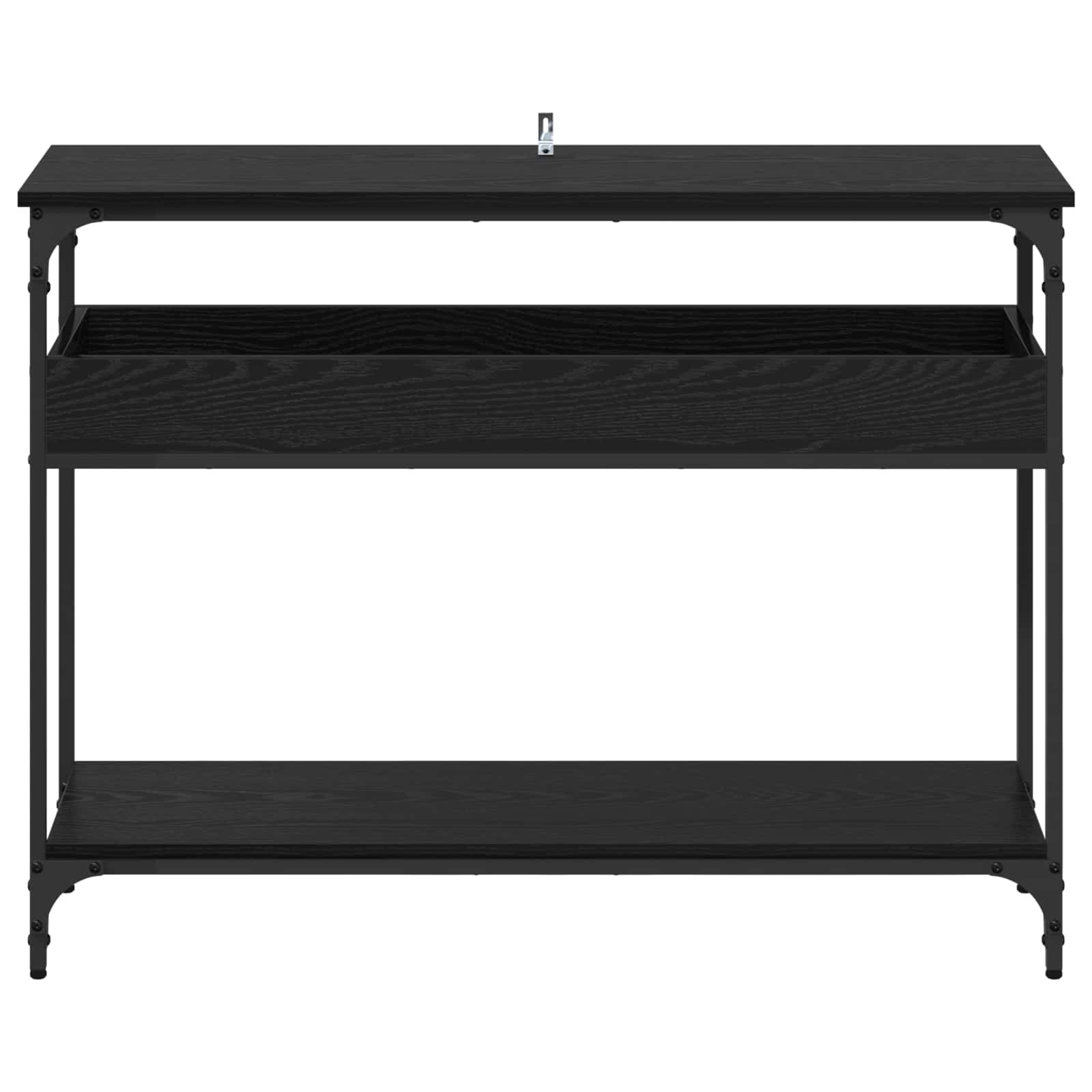 Tavolo consolle Rovere nero 100 x 29 x 75 cm Legno multistrato | homemem39
