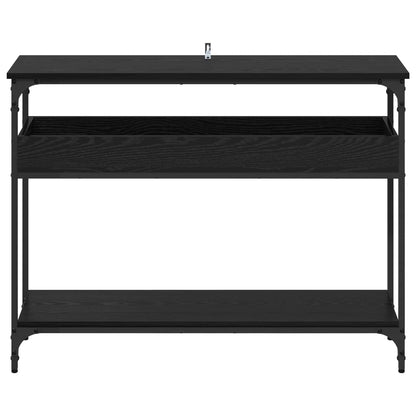 Tavolo consolle Rovere nero 100 x 29 x 75 cm Legno multistrato | homemem39