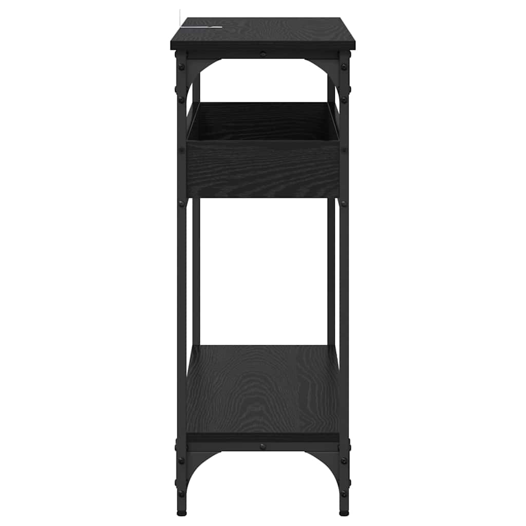 Tavolo consolle Rovere nero 100 x 29 x 75 cm Legno multistrato