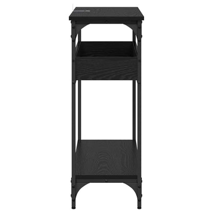 Tavolo consolle Rovere nero 100 x 29 x 75 cm Legno multistrato