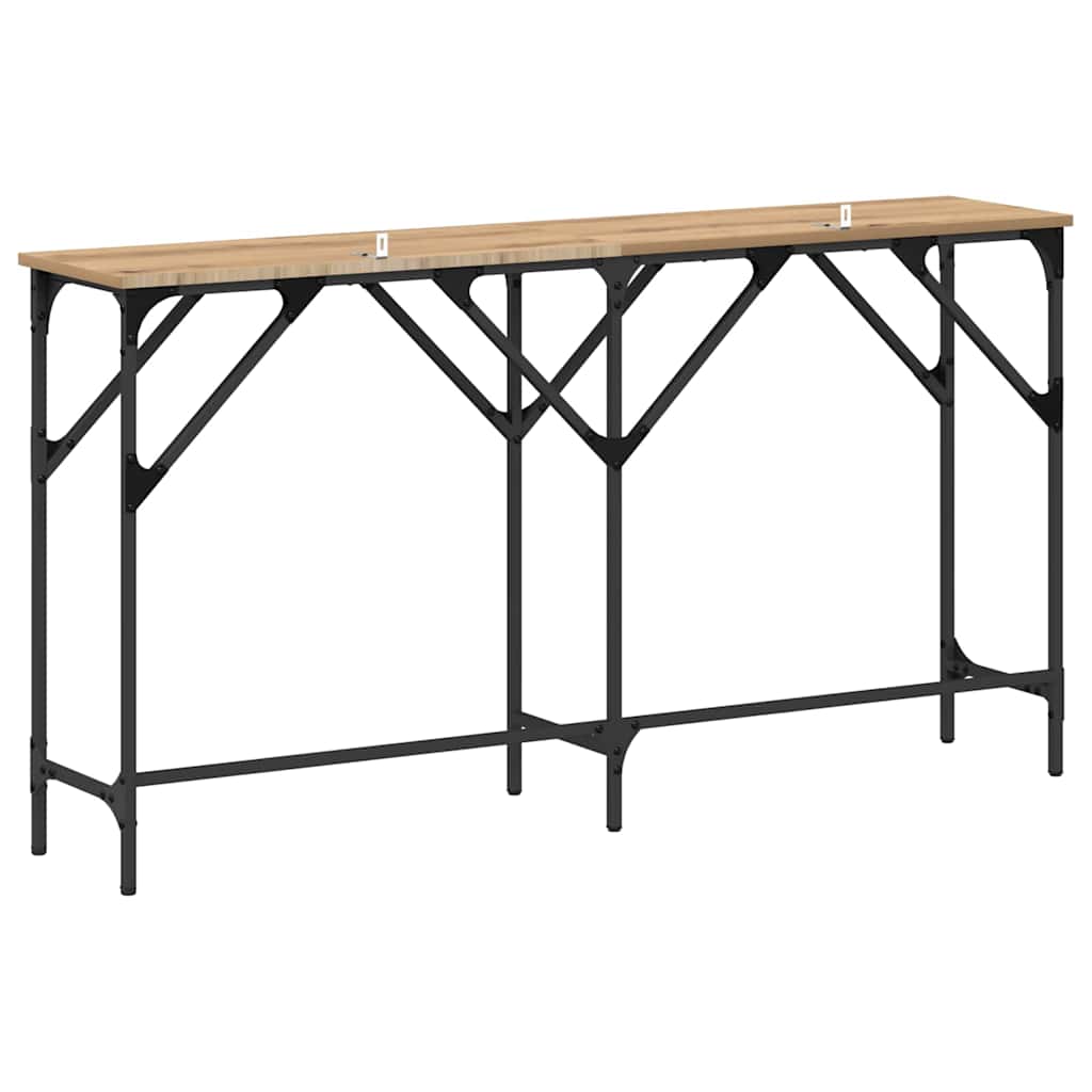Tavolo consolle rovere artigianale 140 x 29 x 75 cm