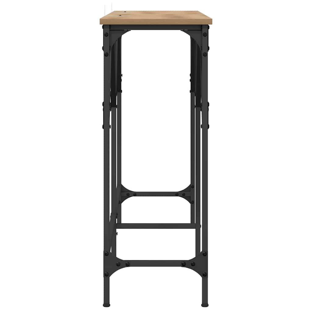 Tavolo consolle rovere artigianale 140 x 29 x 75 cm