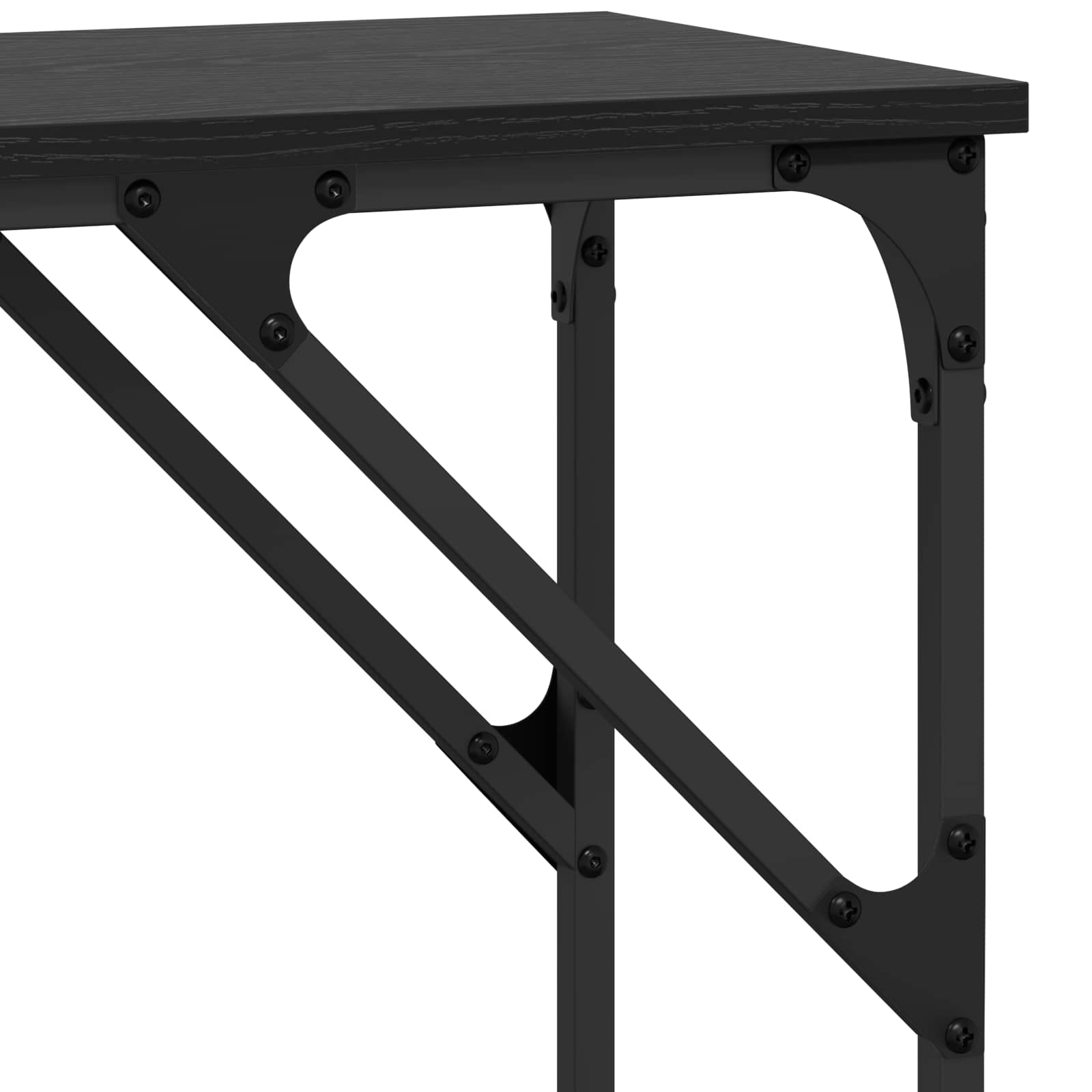 Tavolo consolle Rovere Nero 140 x 29 x 75 cm Legno multistrato | homemem39