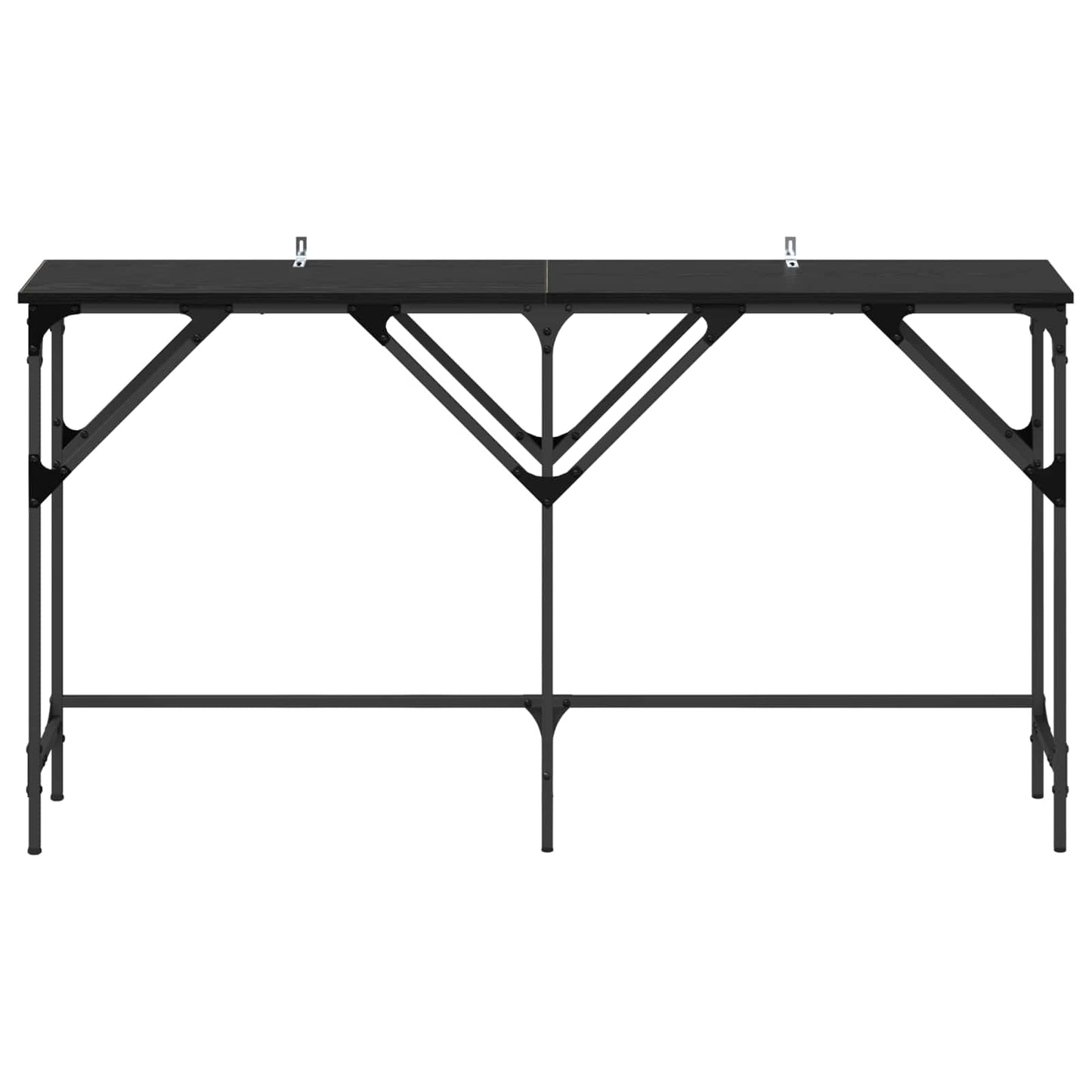 Tavolo consolle Rovere Nero 140 x 29 x 75 cm Legno multistrato | homemem39