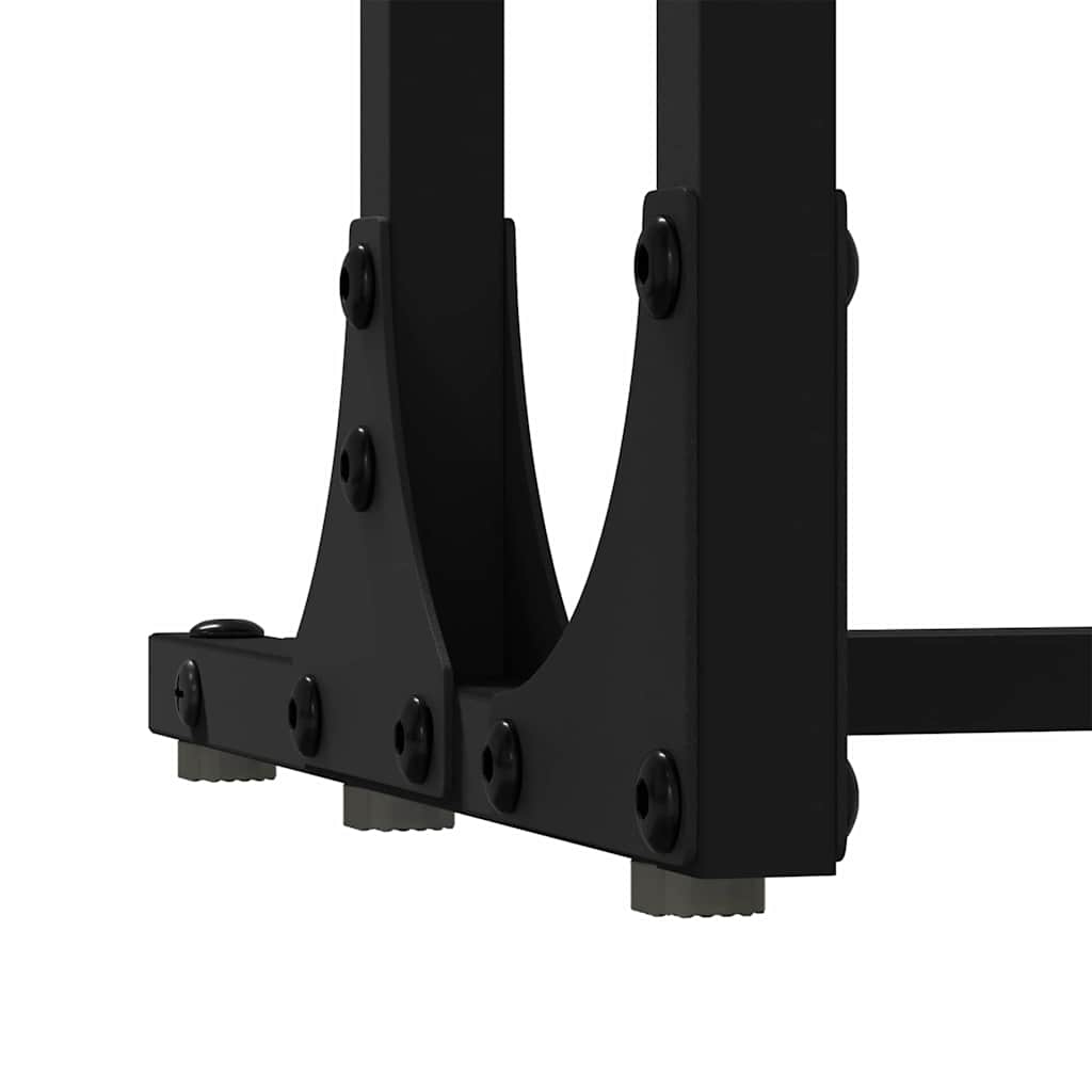 Tavolo da caffè nesting 3 pcs Rovere nero 50.5 x 35 x 53 cm