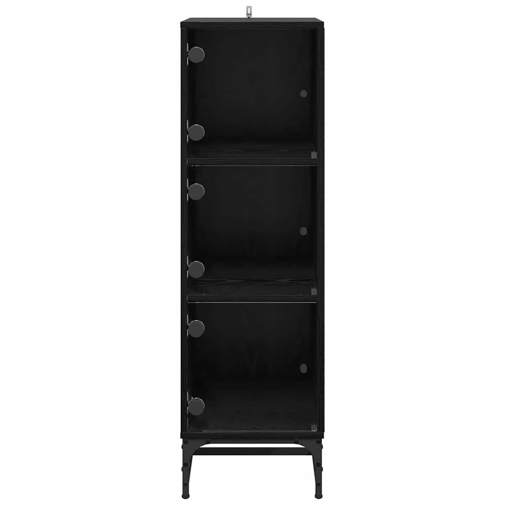 Credenza Rovere Nero 35 x 37 x 117 cm