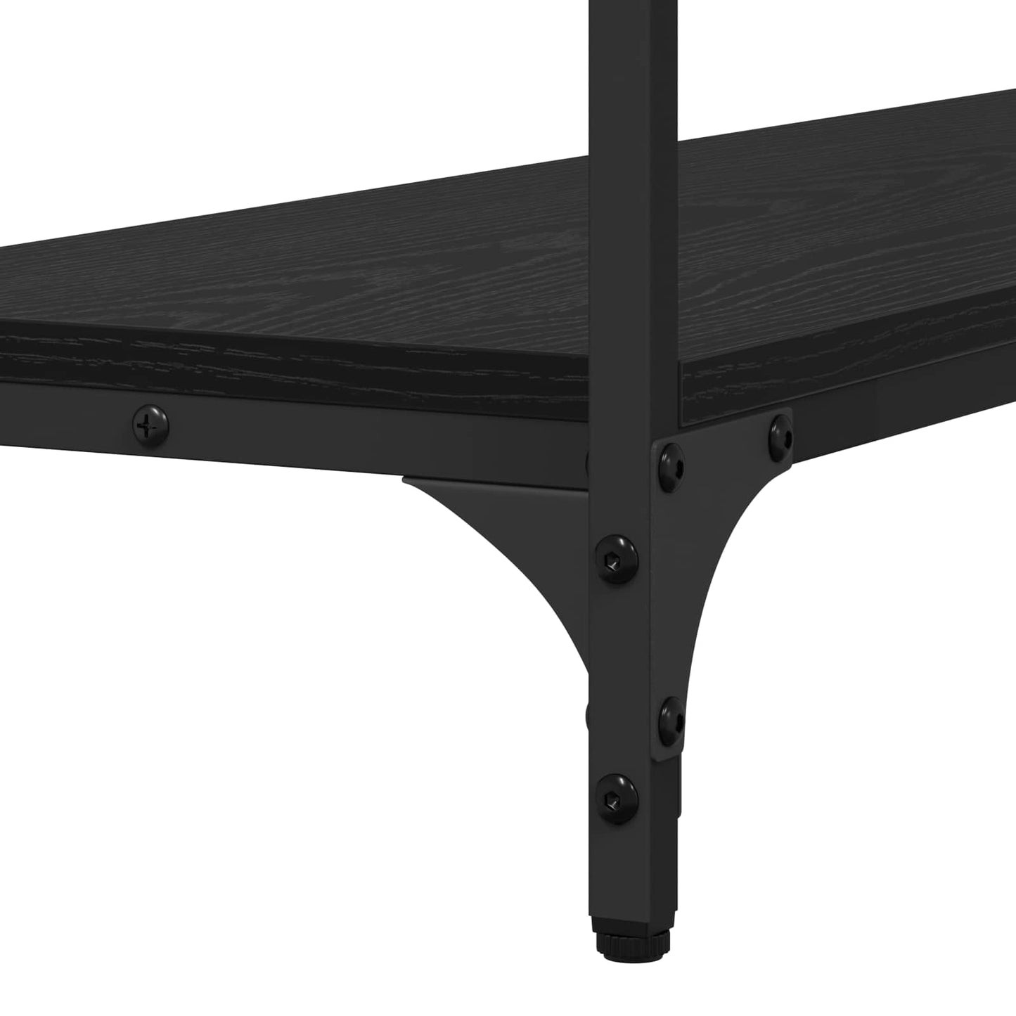 Tavolo consolle Rovere Nero 100 x 30 x 75 cm Legno multistrato | homemem39