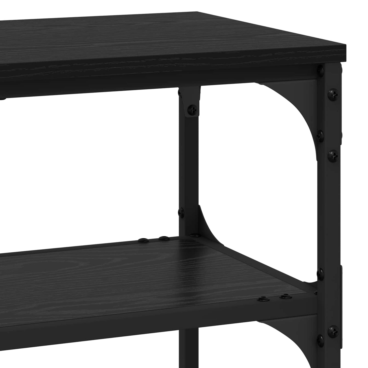 Tavolo consolle Rovere Nero 100 x 30 x 75 cm Legno multistrato | homemem39