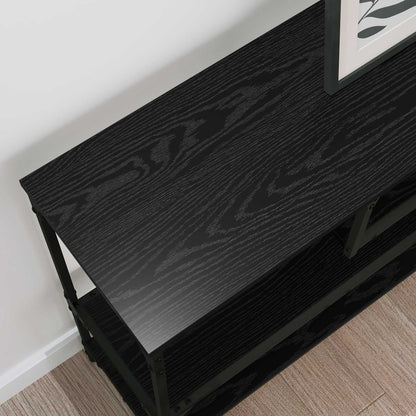 Tavolo consolle Rovere Nero 100 x 30 x 75 cm Legno multistrato | homemem39