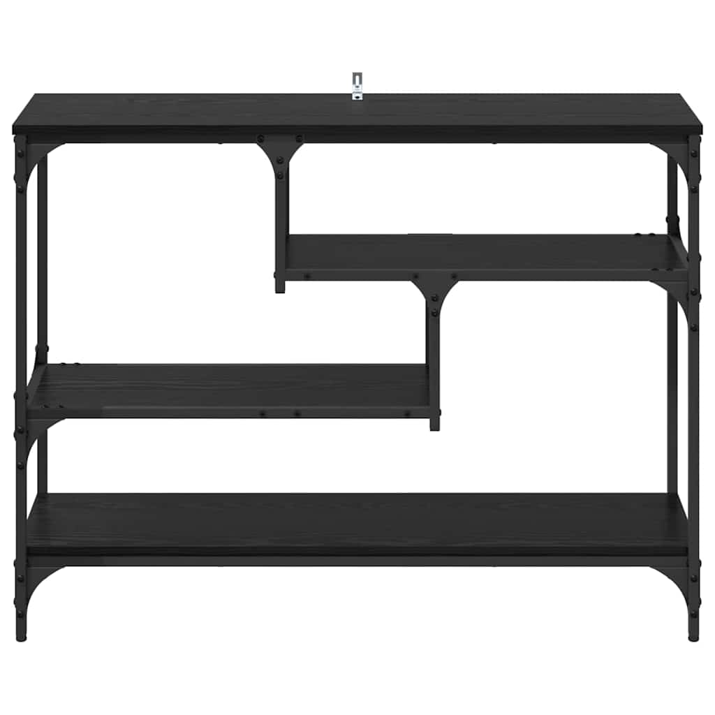 Tavolo consolle Rovere Nero 100 x 30 x 75 cm Legno multistrato