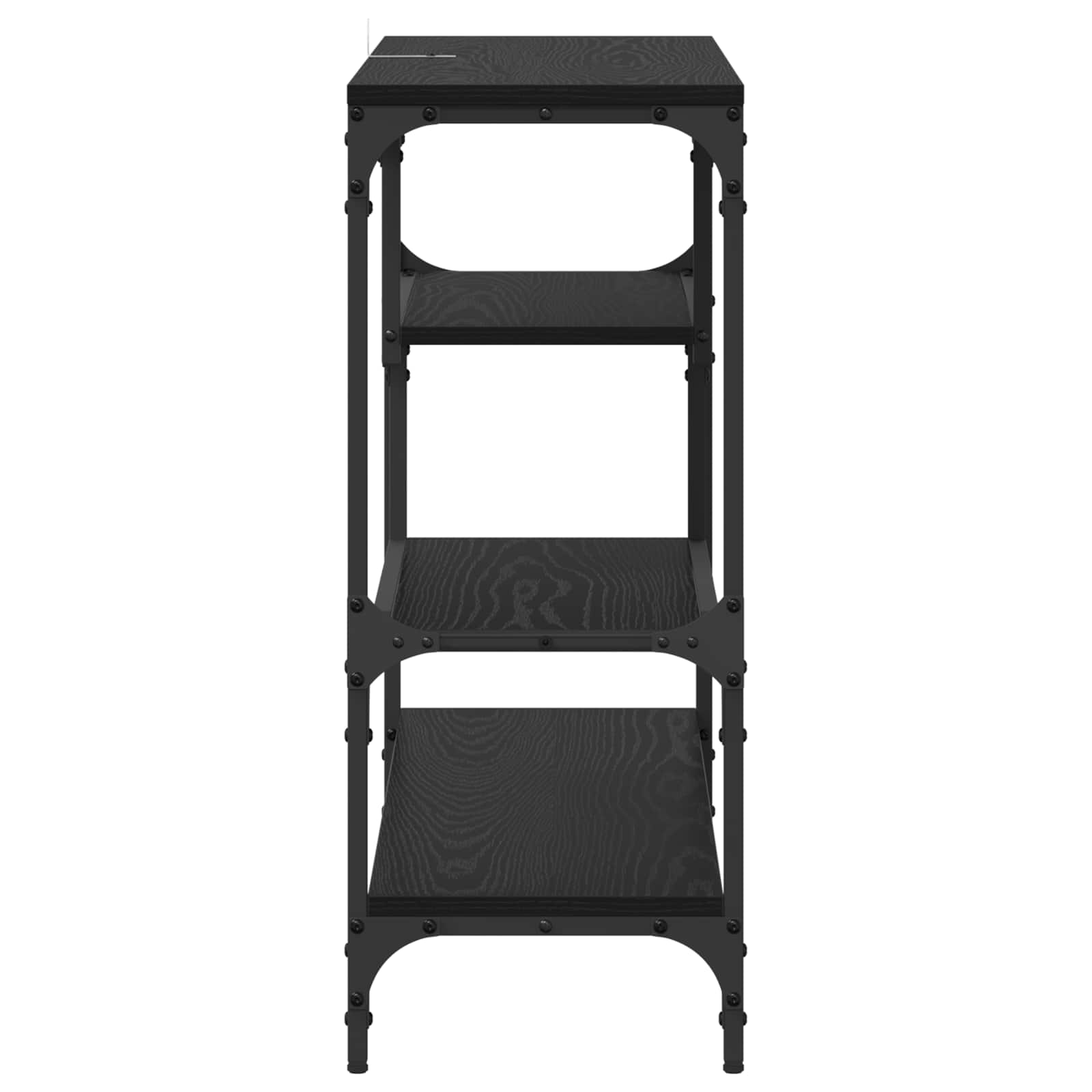 Tavolo consolle Rovere Nero 100 x 30 x 75 cm Legno multistrato | homemem39