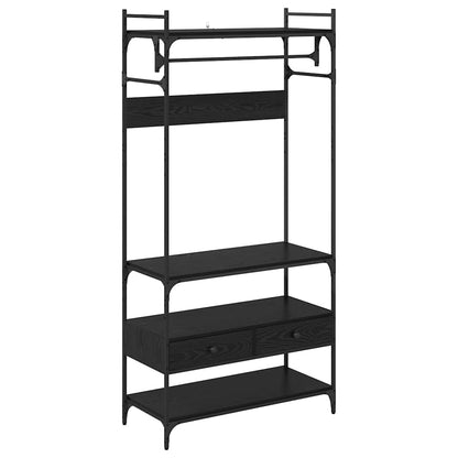 Guardaroba Rovere nero 89 x 39 x 184.5 cm Legno multistrato | homemem39