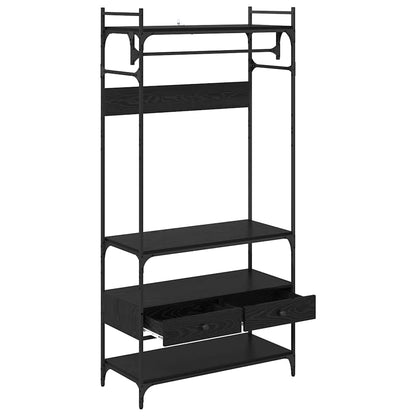 Guardaroba Rovere nero 89 x 39 x 184.5 cm Legno multistrato | homemem39