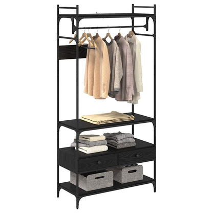 Guardaroba Rovere nero 89 x 39 x 184.5 cm Legno multistrato | homemem39