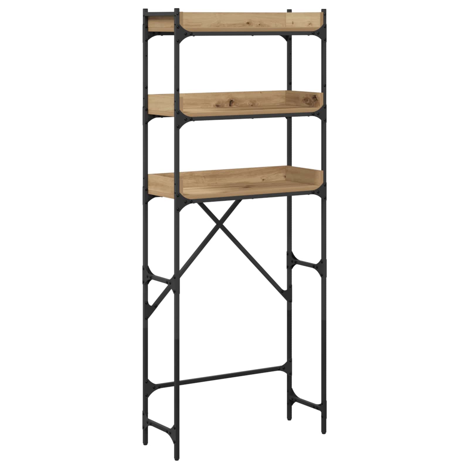 Mensola per lavatrice Rovere artigianale 67 x 25 x 163 cm | homemem39