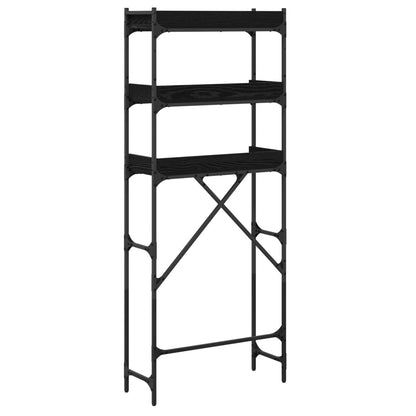 Mensola per lavatrice Rovere Nero 67 x 25 x 163 cm | homemem39