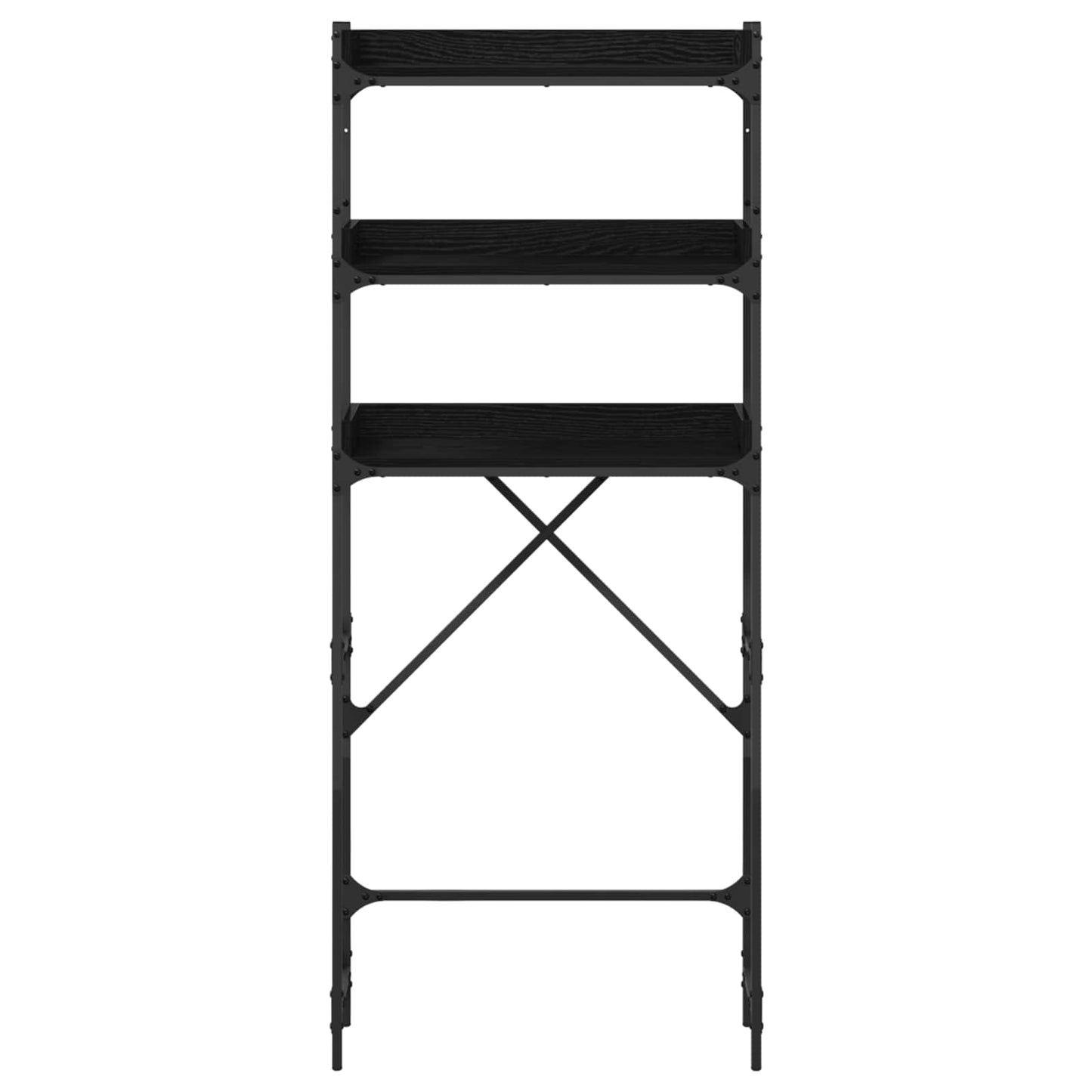 Mensola per lavatrice Rovere Nero 67 x 25 x 163 cm | homemem39