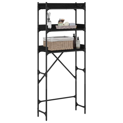 Mensola per lavatrice Rovere Nero 67 x 25 x 163 cm | homemem39