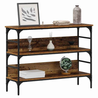 Tavolo consolle con lo scaffale Legno vecchio 100 x 32 x 75 cm