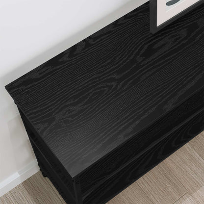 Tavolo consolle Rovere nero 100 x 32 x 75 cm Legno multistrato | homemem39