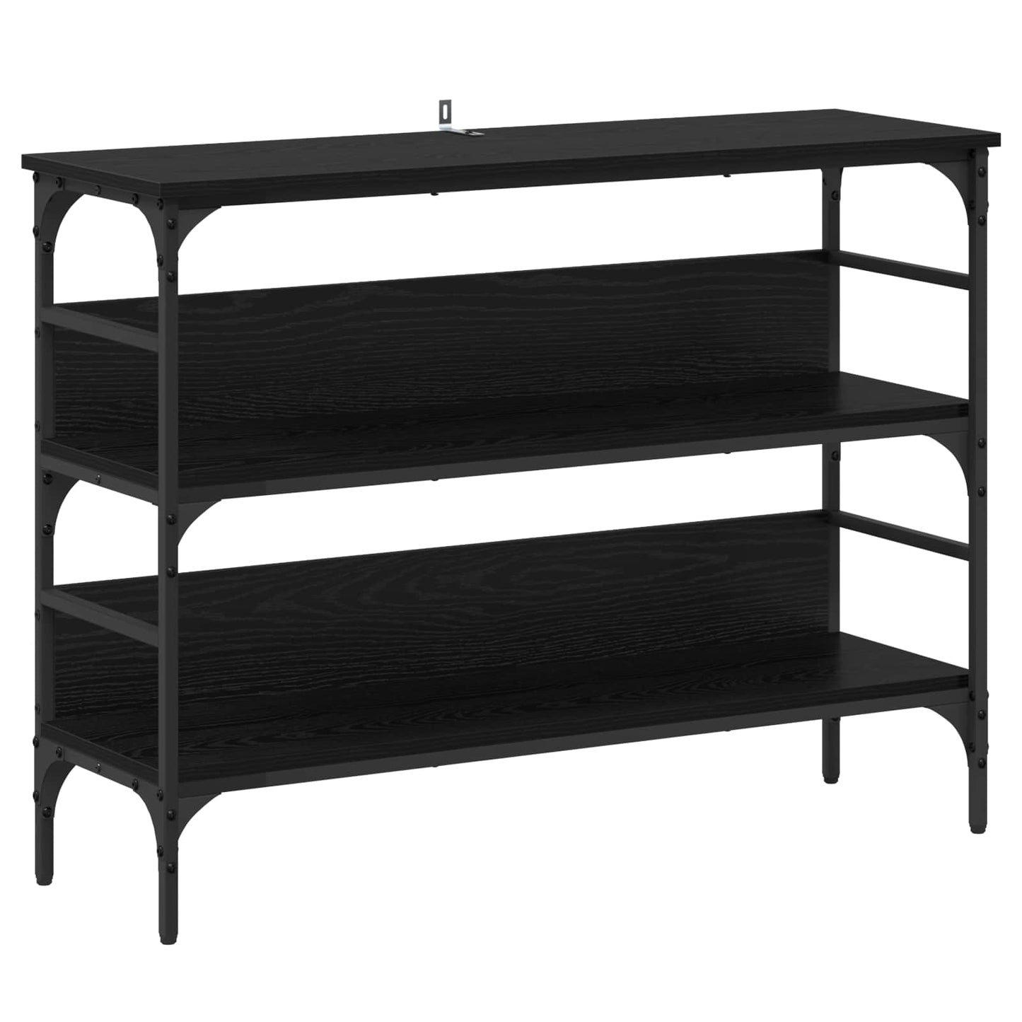 Tavolo consolle Rovere nero 100 x 32 x 75 cm Legno multistrato | homemem39