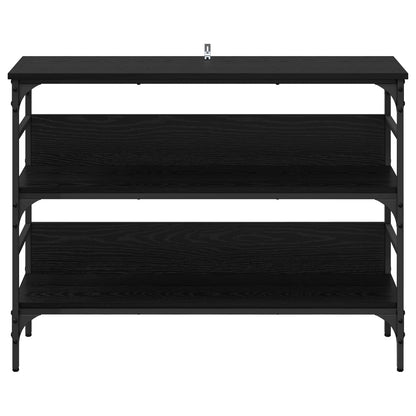 Tavolo consolle Rovere nero 100 x 32 x 75 cm Legno multistrato | homemem39