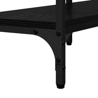 Tavolo consolle Rovere nero 160 x 29 x 80 cm Legno multistrato | homemem39