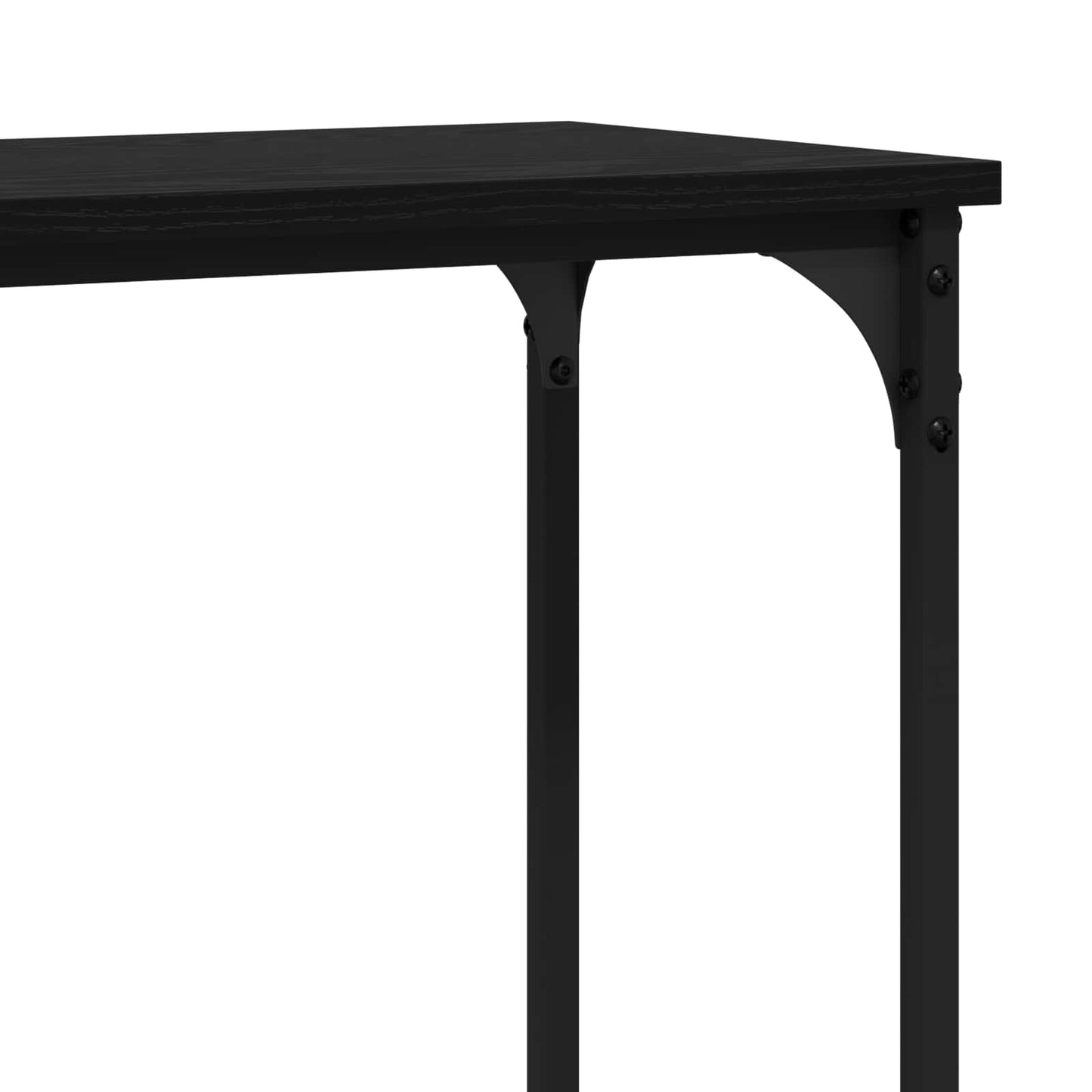 Tavolo consolle Rovere nero 160 x 29 x 80 cm Legno multistrato | homemem39