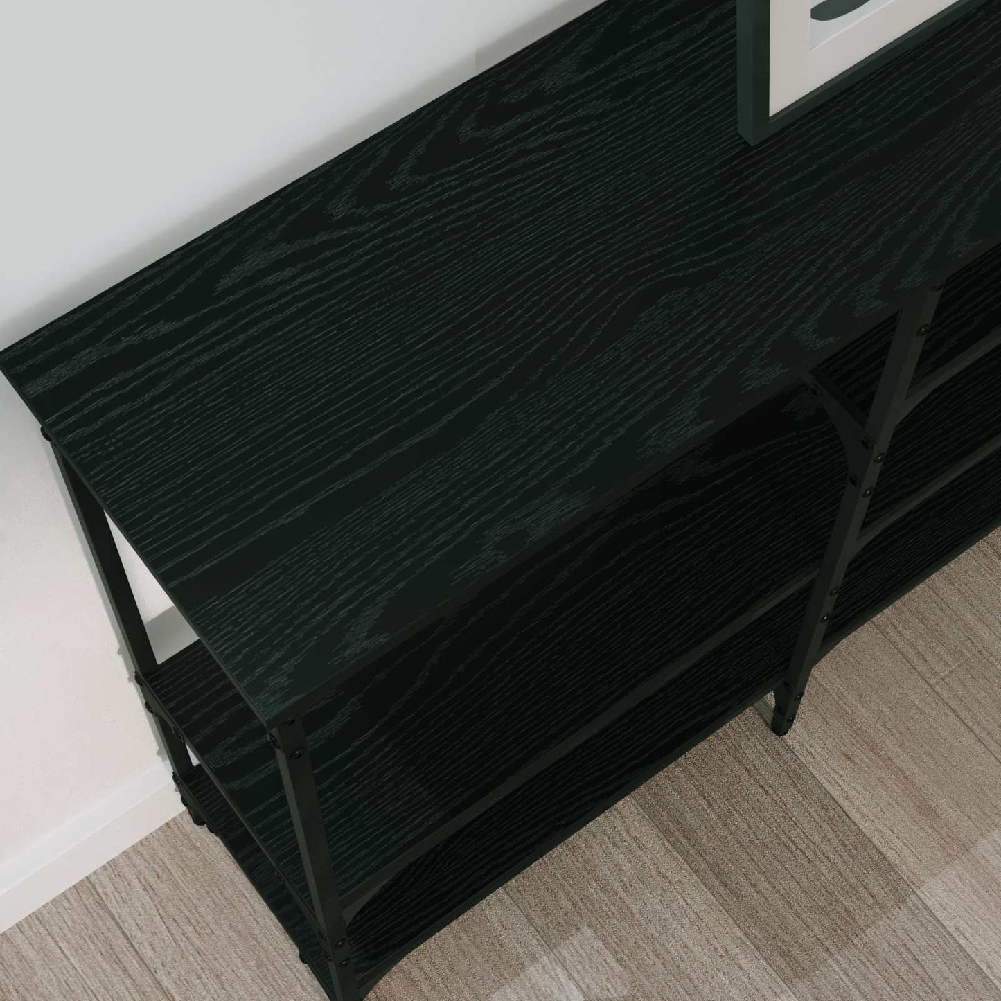 Tavolo consolle Rovere nero 160 x 29 x 80 cm Legno multistrato | homemem39
