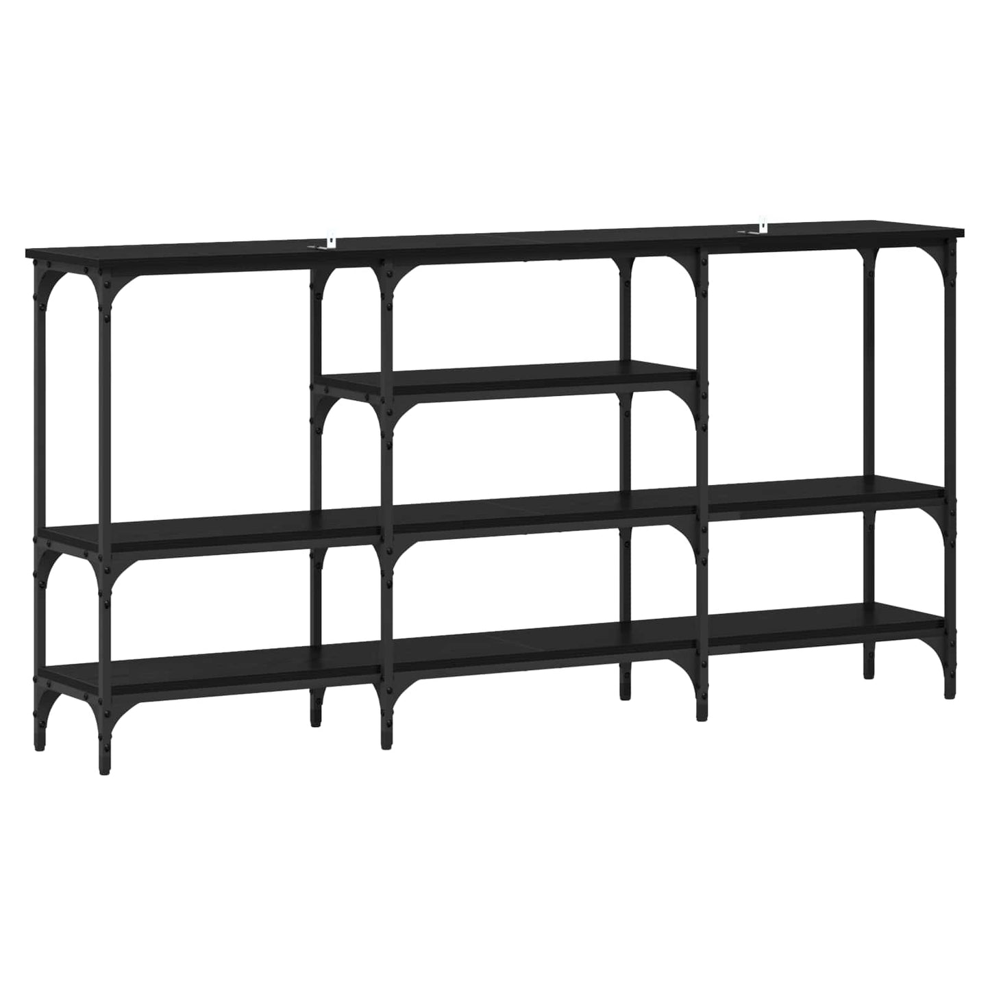 Tavolo consolle Rovere nero 160 x 29 x 80 cm Legno multistrato | homemem39