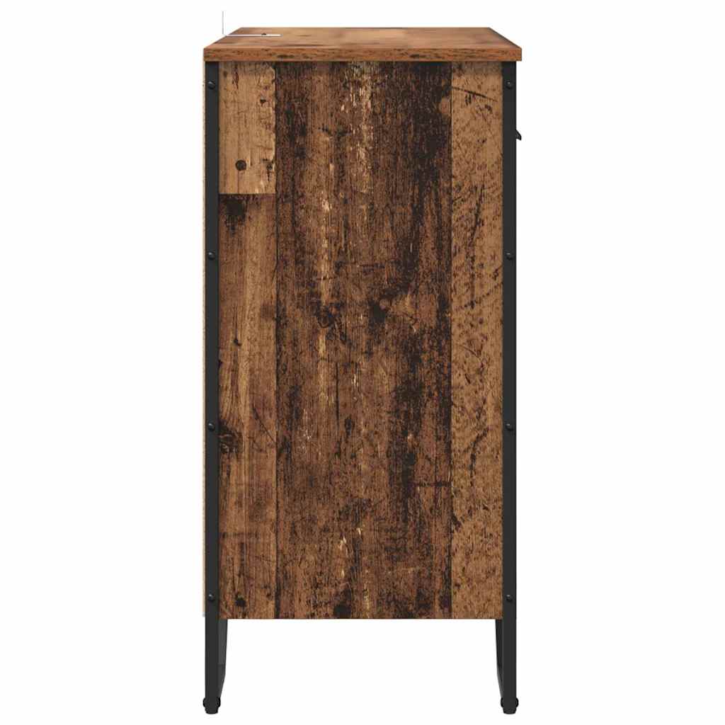 Credenza con cassetto Legno vecchio 79,5 x 35,5 x 74,5 cm
