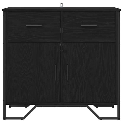 Credenza con cassetto Rovere Nero 79,5 x 35,5 x 74,5 cm