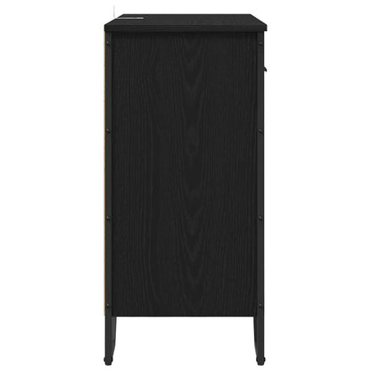Credenza con cassetto Rovere Nero 79,5 x 35,5 x 74,5 cm
