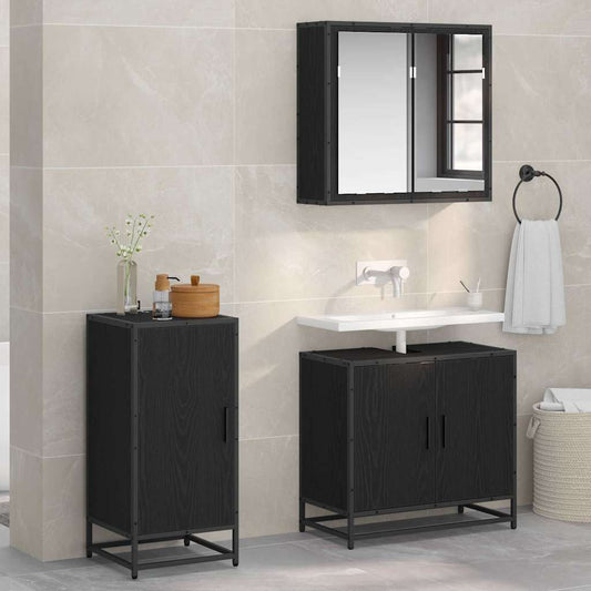 Credenza Rovere Nero 35,5 x 35 x 76 cm